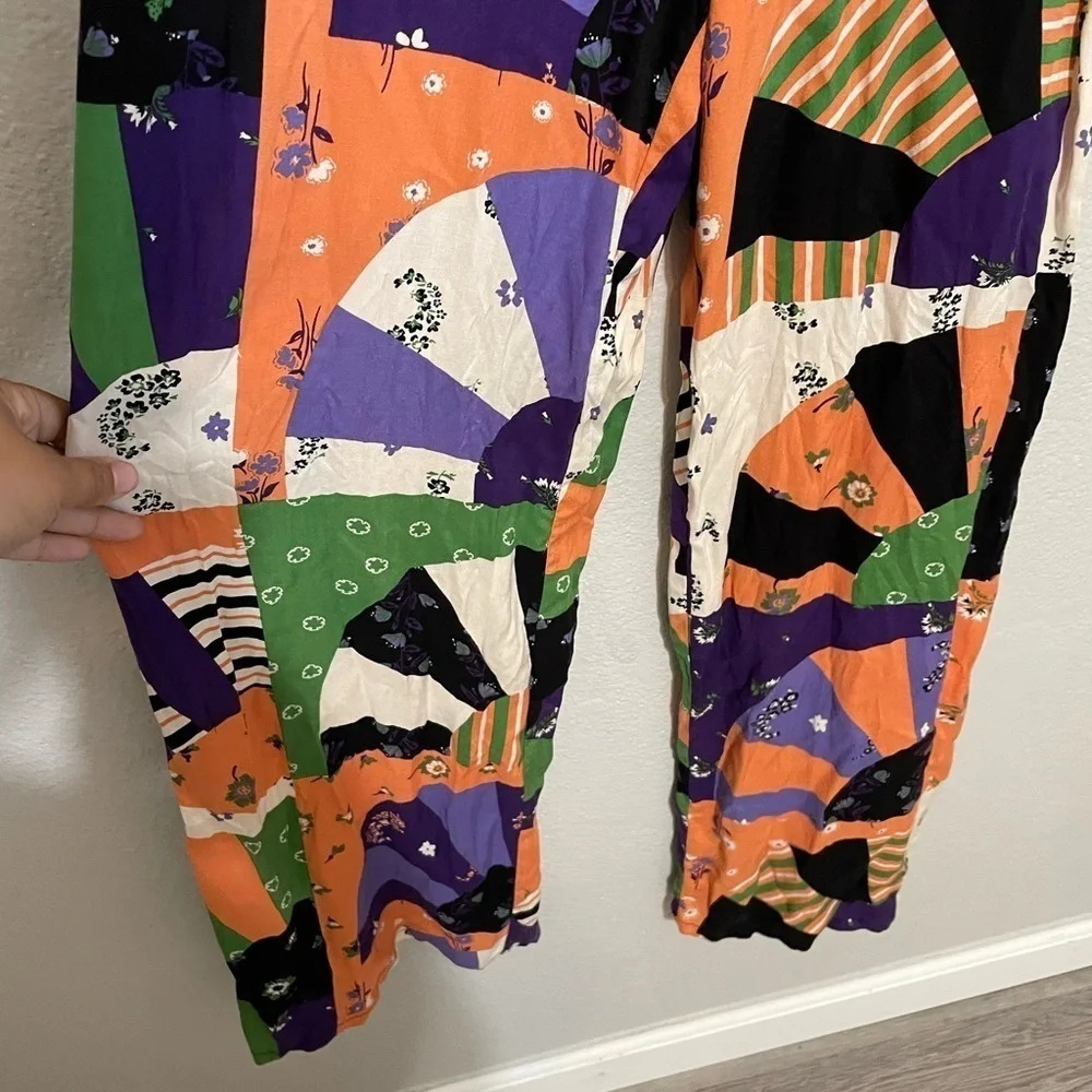 Urban Outfitters Patchwork Multimedia Jumpsuit Or… - image 2